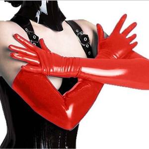 ถุงมือยางเคลือบกาวแบบยาวสำหรับงานปาร์ตี้ไนต์คลับ งานพรอม ราชินีปาร์ตี้ ถุงมือหนังเทียมเซ็กซี่ ถุงมืออีโรติก - Product Image 5