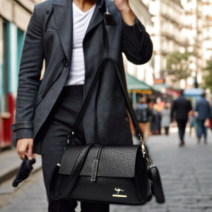 حقيبة نسائية ذات سعة كبيرة متعددة الطبقات حقيبة كتف جديدة للعمل والتنقل بها حزامين للكتف حقيبة نسائية بسيطة عبر الجسم - Product Image 2