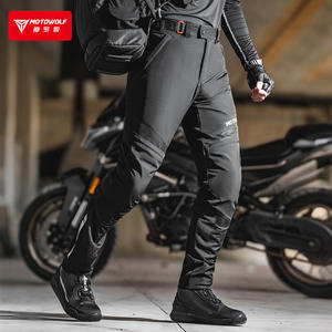 Pantalones de Motociclismo de Verano MOTOWOLF, Alta Elasticidad, Transpirables, Anti-Caída, con Armadura CE Extraíble, Diseño DRIPPING, para Viajes Diarios - Product Image 1