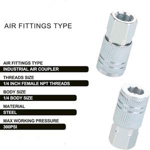 3/8 alitair "ו-1/4" pt חוט פניאומטי-גוף "חוט מהיר להתחבר - Product Image 5