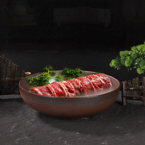 Vajilla Especial para Hot Pot Mountain Breeze: Hot Pot de Res con Sopa de Champiñones Silvestres, Cecina de Res, Plato de Hielo, Plato de Res Snowflake - Product Image 1