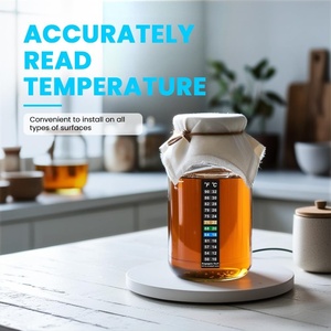 Pegar en la tira del termómetro Pantalla de temperatura digital para fermentar vino, cerveza Kombucha o acuarios Pegatina adhesiva - Product Image 3