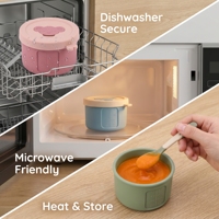 Boîte de conservation en silicone pour aliments pour bébés, aux saveurs de fruit de la passion, pour compléments alimentaires, contenants de stockage alimentaire
