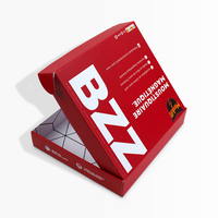 Boîte d'expédition plate en carton ondulé personnalisée rouge et blanc avec impression couleur pour la maison