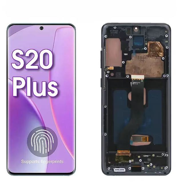 OLED Display for Sam S20 PLUS Touch Screen Panel LCD Screen Replacement with Frame Fingerprint
