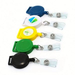 Retractable ID Card Badge Holder with Clip Round Office Name Reel for School & Medical Supplies - Product Image 4