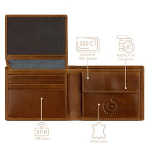 Men's Genuine Leather <b>Wallet</b> Dark <b>Brown</b> 6 In Soft Top Grain Cowhide Everyday Use - Product Image 4
