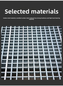 Grille de drainage robuste en acier galvanisé à chaud et acier inoxydable 304, couleur argent, pour couvercle de caniveau d'égout, fabrication de plaque antidérapante - Product Image 2