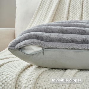 Harga pabrik sarung bantal dekoratif kustom kualitas tinggi sarung bantal ritsleting tak terlihat sarung bantal hangat untuk Sofa kamar tidur - Product Image 2