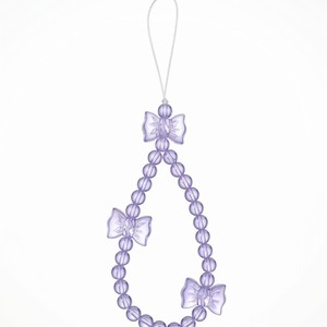 Colgante para Teléfono con Lazo de Mariposa Morado de Ensueño, Accesorio para Niña con Cuentas de Cristal Artificial - Product Image 5