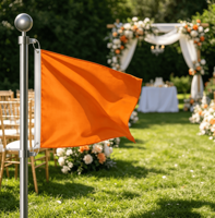 Drapeau orange uni, bannière en polyester orange uni pour la décoration extérieure et intérieure, les événements, les sports