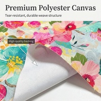 Tissu en toile ripstop imprimé floral de 1 yard, tissé 100% polyester, tissus en toile de qualité supérieure pour nappes et sacs