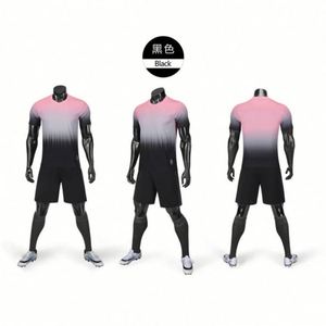 Conjunto de Camisetas de Fútbol de Poliéster 100% de Alta Calidad en Tallas Grandes, Color Rosa y Verde, Uniforme de Club de Fútbol - Product Image 5