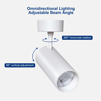 Projecteur LED COB à montage en surface 9W 15W 20W, orientable, CRI90+, pour magasin, hôtel, éclairage commercial intérieur