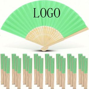 Éventails pliants personnalisés en bambou de 33 cm, sculptés style art populaire, pour mariages, vente en gros, cadeaux d'affaires pour femmes, pour fêtes - Product Image 2