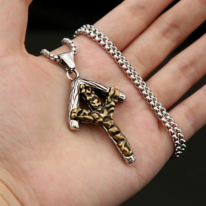 yunnique Nordic Viking Rune <b>Cross</b> Pendant Stainless Steel Necklace Men's Retro Fashion Jewelry - Product Image 4