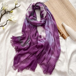 Sciarpe e Foulard Etnici da Uomo in Viscosa Sottile e Traspirante con Stampa Tie-Dye, Stile Europeo e Americano - Product Image 6