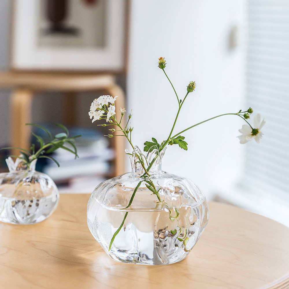 花瓶家の装飾ザクロガラス小さな花瓶アロマセラピーボトルウォーター