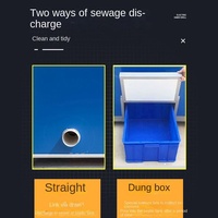 Unité de toilettes préfabriquée d'extérieur en acier coloré, mobile, avec douche intégrée