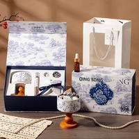 Diffuseur d'huiles essentielles d'aromathérapie avec bâtonnets d'encens de style chinois - Cadeau idéal pour anniversaires et fêtes, pour une ambiance fraîche