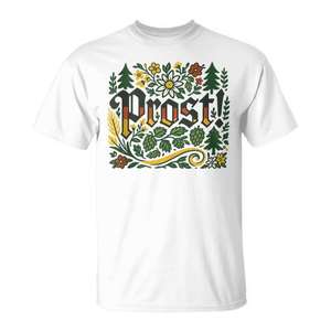 Camiseta Oktoberfest Prost con diseño alemán vintage para mujer - Product Image 1