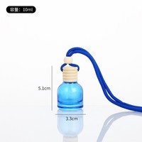 Bouteilles diffuseurs de parfum en verre suspendues pour voiture, 10 ml, colorées et rondes, pour désodorisant, vente en gros, directement de l'usine