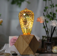 Ampoule LED 3D Effet Feux d'Artifice Culot E26 LED SMD Télécommandée Utilisation Jardin Design Prisme ST19 Multicolore 1 Unité