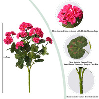 Neue Produktideen Künstliche Geranien-Blumen Seiden-Blumendekoration für Zuhause Wohnzimmer Hochzeitsdekoration