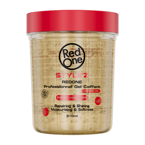 Gel para el Cabello con Aceite de Argán Redone Stylez 910ml, Tamaño Extra Grande para Barbería, Fijación Fuerte, Gel Profesional para Peinar, Reparador, Gel Cera que da Brillo - Product Image 2