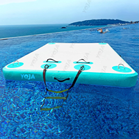 Plateforme flottante gonflable 6ft/8ft/10ft/12ft pour sports et divertissements avec pompe à air et sac de transport