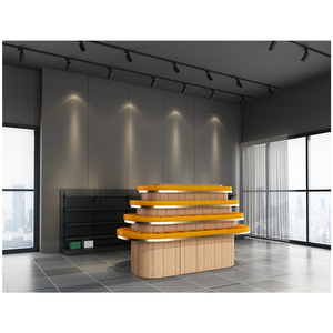 Góndola circular de madera para tienda de dulces, estantería de madera para supermercados - Product Image 1