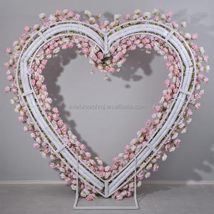 S33 Soporte de Flores en Forma de Corazón para Decoración de Bodas, Arreglo Floral para Pedida de Mano, Corazón de Flores para Decoración de Eventos - Product Image 5
