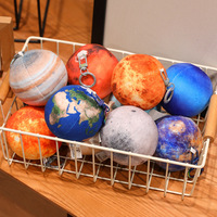 Porte-clés en peluche JM Creative Custom, planètes du système solaire, globe spatial éducatif, pendentif en peluche de la Terre simulée pour sac