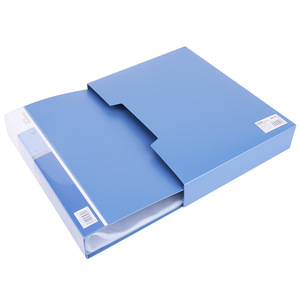 Deli <b>Document</b> Booklet 80 Pages Blue Plastic Insert <b>Folder</b> For Office Use - Product Image 1