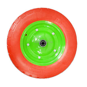 De l'usine bas prix équipement de manutention pièces Construction brouette roue 400-8 Pu mousse roue - Product Image 2