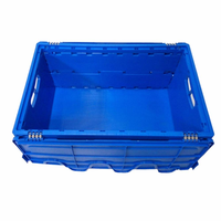 Caisse de rangement pliable écologique en plastique durable avec couvercle, empilable, pour déménagement et transport