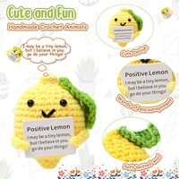 Poupées Amigurumi au Crochet Faits Main Personnalisées en Usine, Adorables Plantes d'Éveil Émotionnel, Cadeaux Décoratifs avec Étiquette Positive