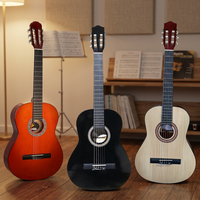6 String Nylon Classical Guitar Available in Round Body or Cutaway Design Wholesale Musical Instrument Suitable for Beginners