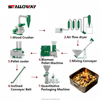 Hocheffiziente Ringmatrizen-Holzpelletmaschine Biomasse-Produktionslinie für Sägemehl, Stroh und Kokosnusspellets