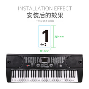 Electronic Keyboard Sticker 32 49 54 61 88 <b>Keys</b> Digital Piano Note <b>Label</b> <b>Key</b> Position Marking Music Learning Aid - Product Image 1