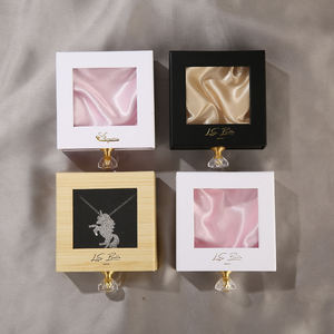 Caja de Joyería con Cajón Deslizante y Asa de Cristal, con Ventana de PVC, para Guardar Anillos, Collares y Pulseras, con Logotipo Personalizado, en Oferta - Product Image 5