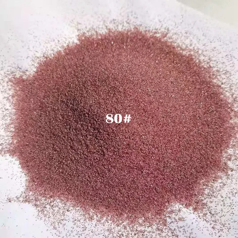 40-80 mailles de sable grenat rose, sable indien