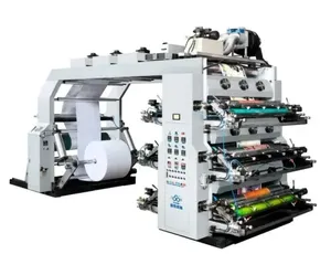 Alta velocidade 6 cores rolo filme plástico rolo flexographic impressão máquina