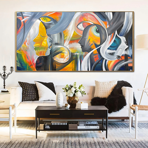 Venta al por mayor personalizado grande abstracto figura femenina lienzo arte tranquilo estética pinturas al óleo para hoteles de lujo bienes raíces para - Product Image 2