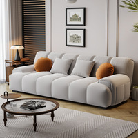 Canapé nuage moderne capitonné en bouclette, canapé moelleux crème rembourré pour salon, mobilier de salon, hôtel, villa