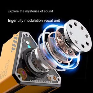 New xách tay MECHA phong cách V2 Mini Máy tính để bàn loa không dây ngoài trời sáng tạo BT loa với RGB ánh sáng - Product Image 5