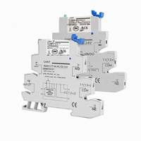 Relais électromagnétique mince Zhengtai NJX6 12V AC/DC ultra-plat avec indicateur LED 6A/10A pour contrôle PLC simple 220V