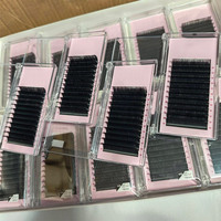 Private Label Lash C D Curl 11 12mm Extension de cils de volume russe 0.07mm Cilia Silk Plateaux de cils individuels Extension de gros