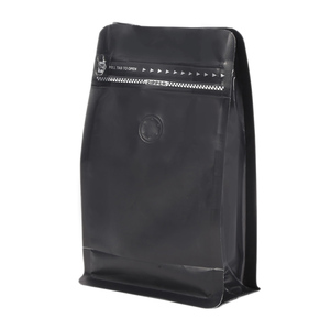 Bolsa Negra con Cierre, Laminada con BOPP, Resellable, de Grado Alimenticio, para Empacar Granos de Café - Product Image 3