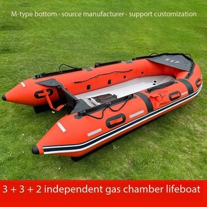 قارب قابل للنفخ عالي السرعة بطول 15 قدمًا (470 سم) مع أرضية ألومنيوم قابلة للطي، طوف نجاة فاخر - Product Image 4